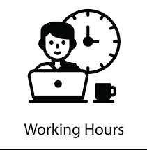Icon representing working hours